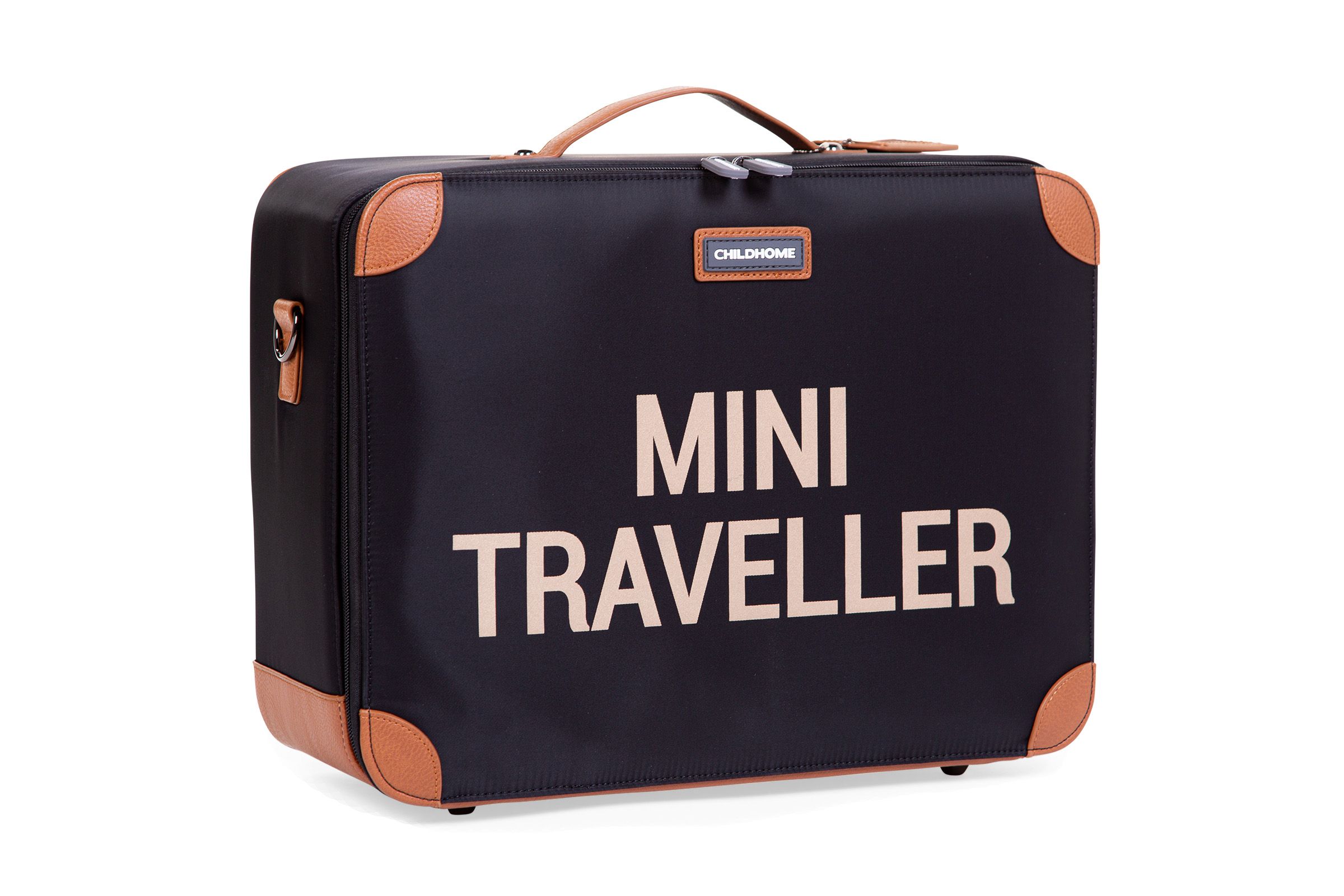 Childhome Mini Traveller Kinderkoffer – Schwarz Gold